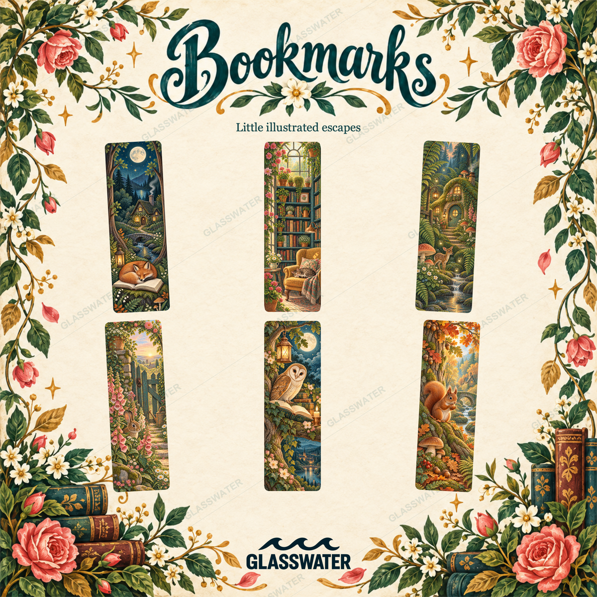 Printable Bookmarks Bundle — 48 Woodland, Botanical & Celestial Designs