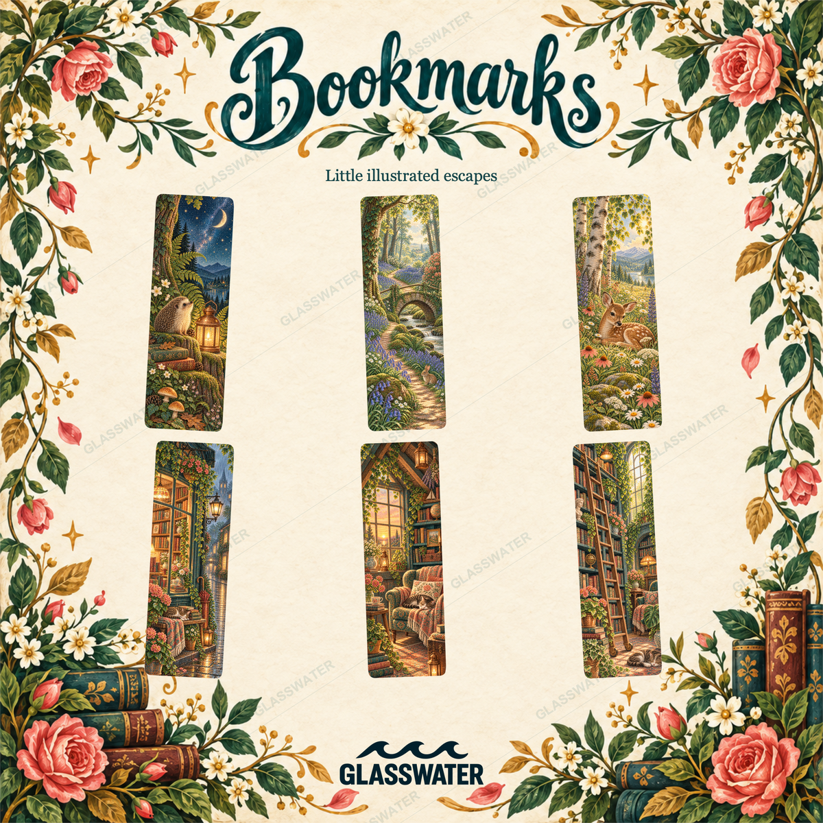 Printable Bookmarks Bundle — 48 Woodland, Botanical & Celestial Designs