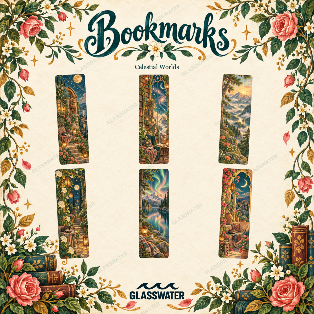 Printable Bookmarks Bundle — 48 Woodland, Botanical & Celestial Designs