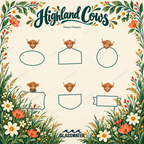 Highland Cow Clipart Bundle — 40 Country SVG & PNG Illustrations