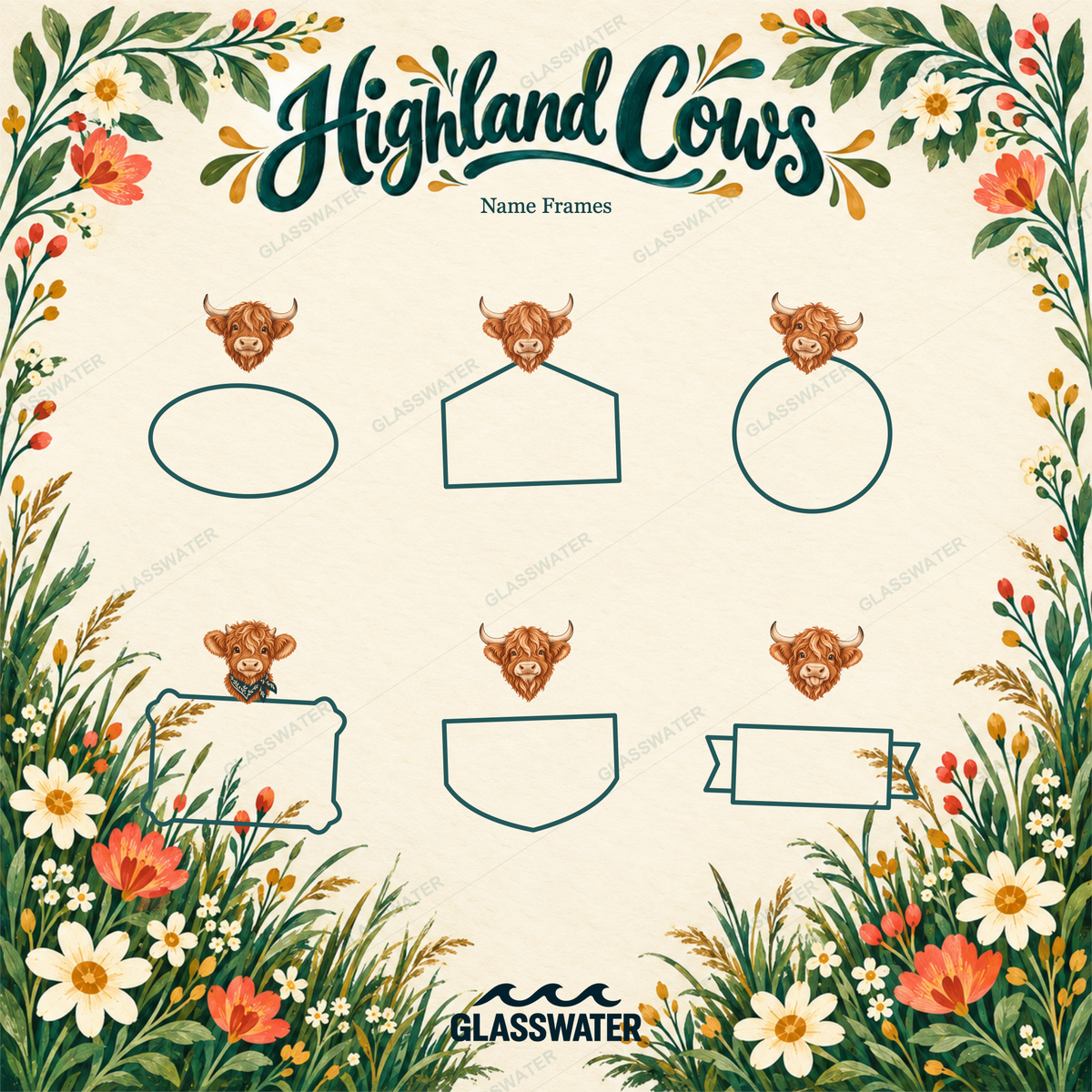 Highland Cow Clipart Bundle — 40 Country SVG & PNG Illustrations