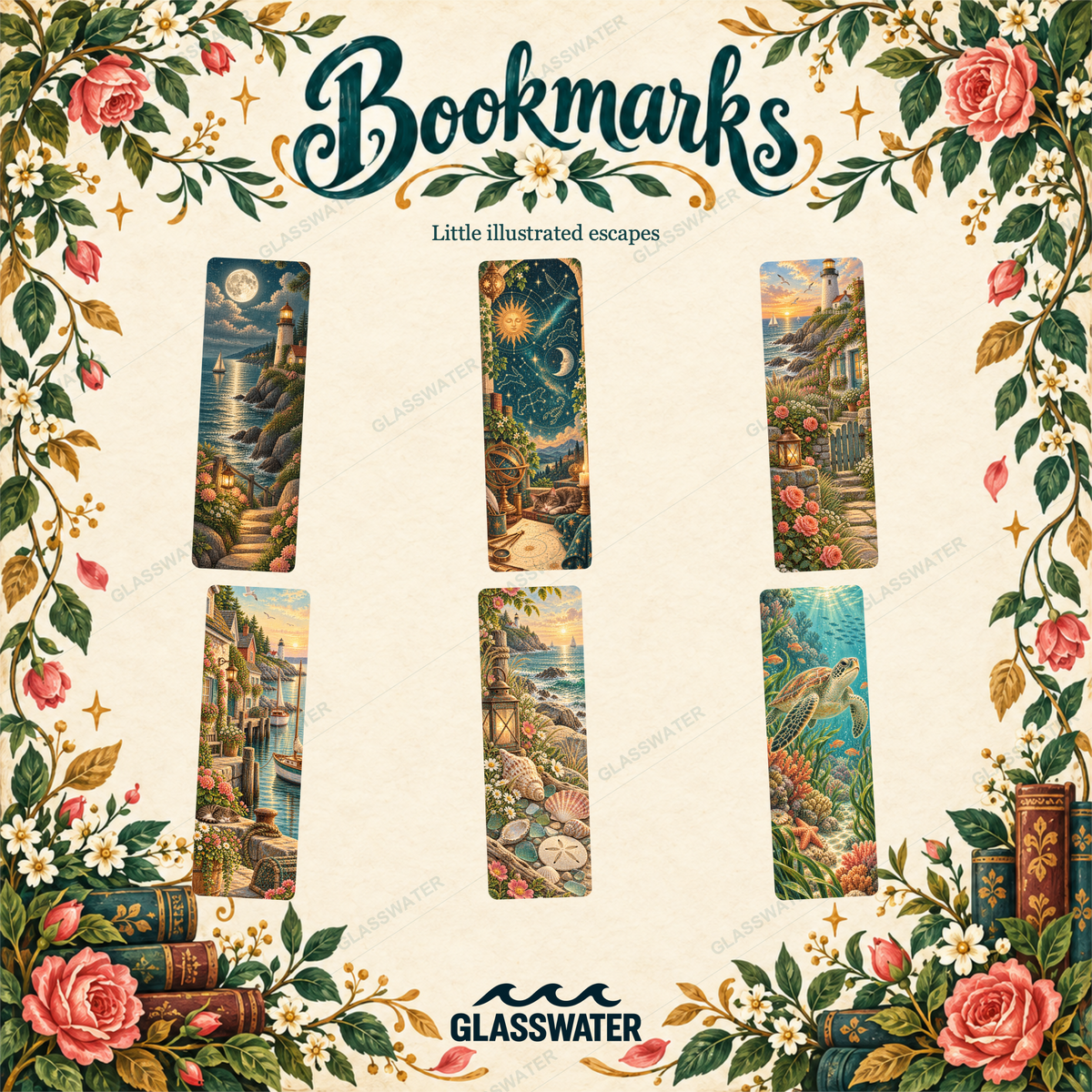 Printable Bookmarks Bundle — 48 Woodland, Botanical & Celestial Designs