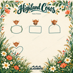 Highland Cow Clipart Bundle — 40 Country SVG & PNG Illustrations
