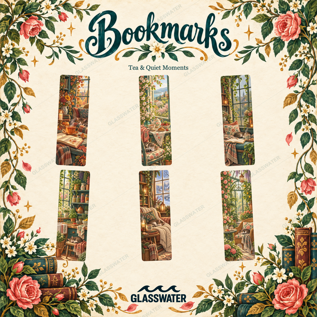 Printable Bookmarks Bundle — 48 Woodland, Botanical & Celestial Designs
