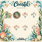 Watercolor Coastal Clipart Bundle — 80 Seaside Illustrations, Borders & Frames