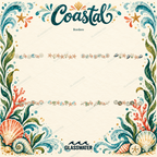 Watercolor Coastal Clipart Bundle — 80 Seaside Illustrations, Borders & Frames