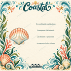Watercolor Coastal Clipart Bundle — 80 Seaside Illustrations, Borders & Frames
