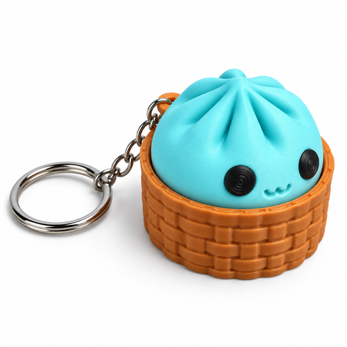 Bao Bun Dumpling Fidget Clicker Keychain | 3D Printed Pocket Fidget