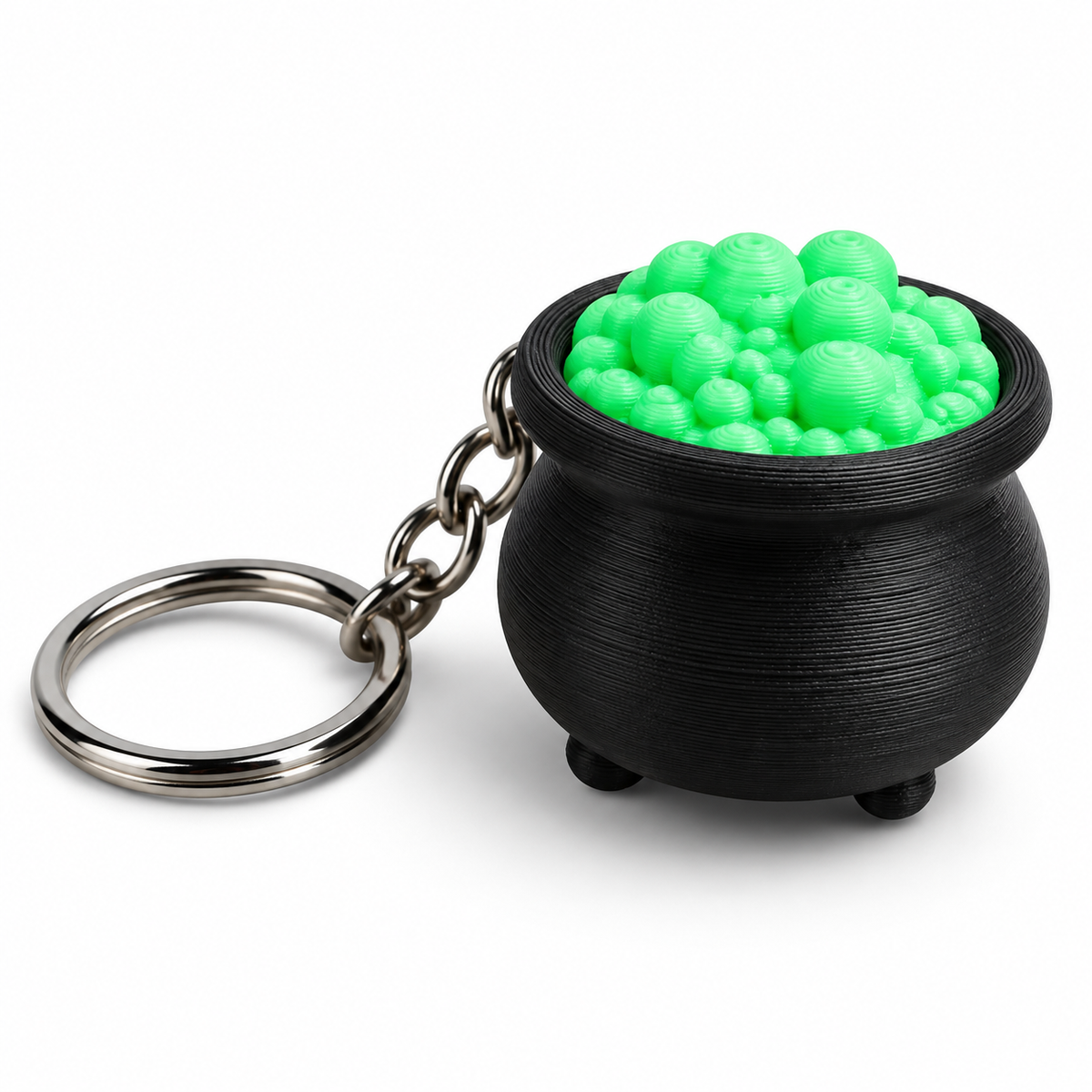 Cauldron Fidget Clicker Keychain | Halloween Witch 3D Printed Fidget