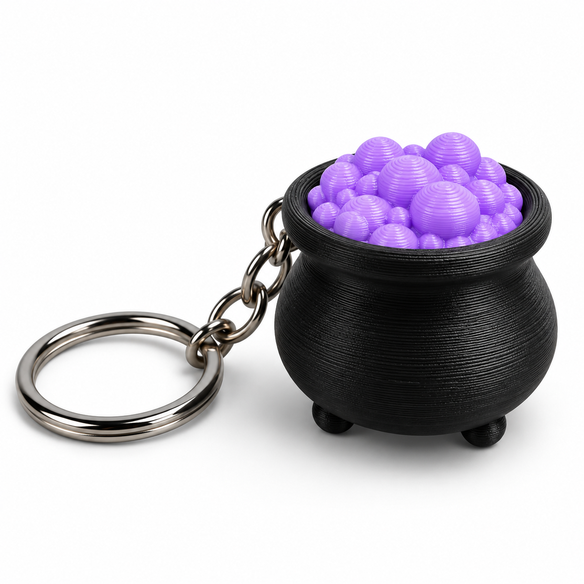 Cauldron Fidget Clicker Keychain | Halloween Witch 3D Printed Fidget