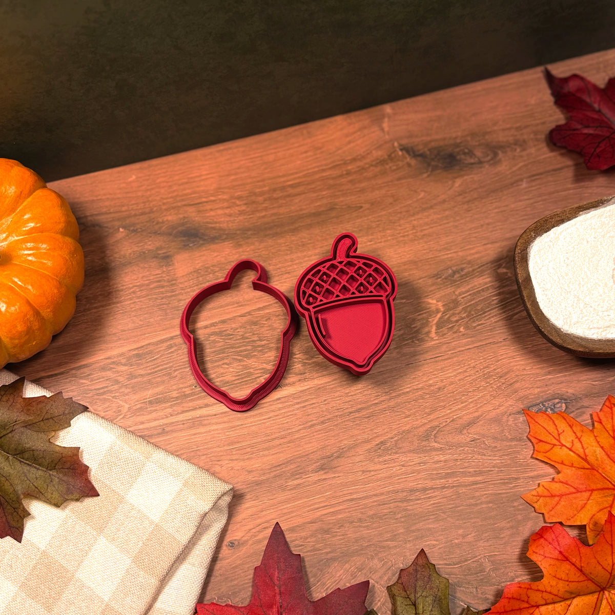 Acorn Cookie Cutter & Stamp Set product image