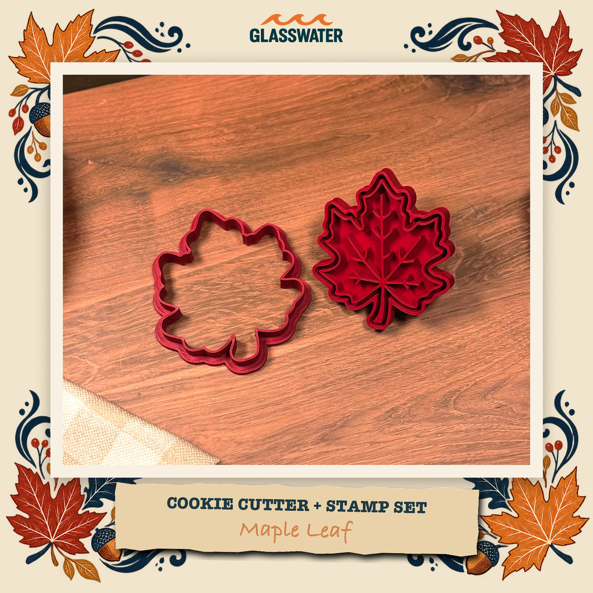 Maple Leaf Cookie Cutter & Stamp Set feature image
