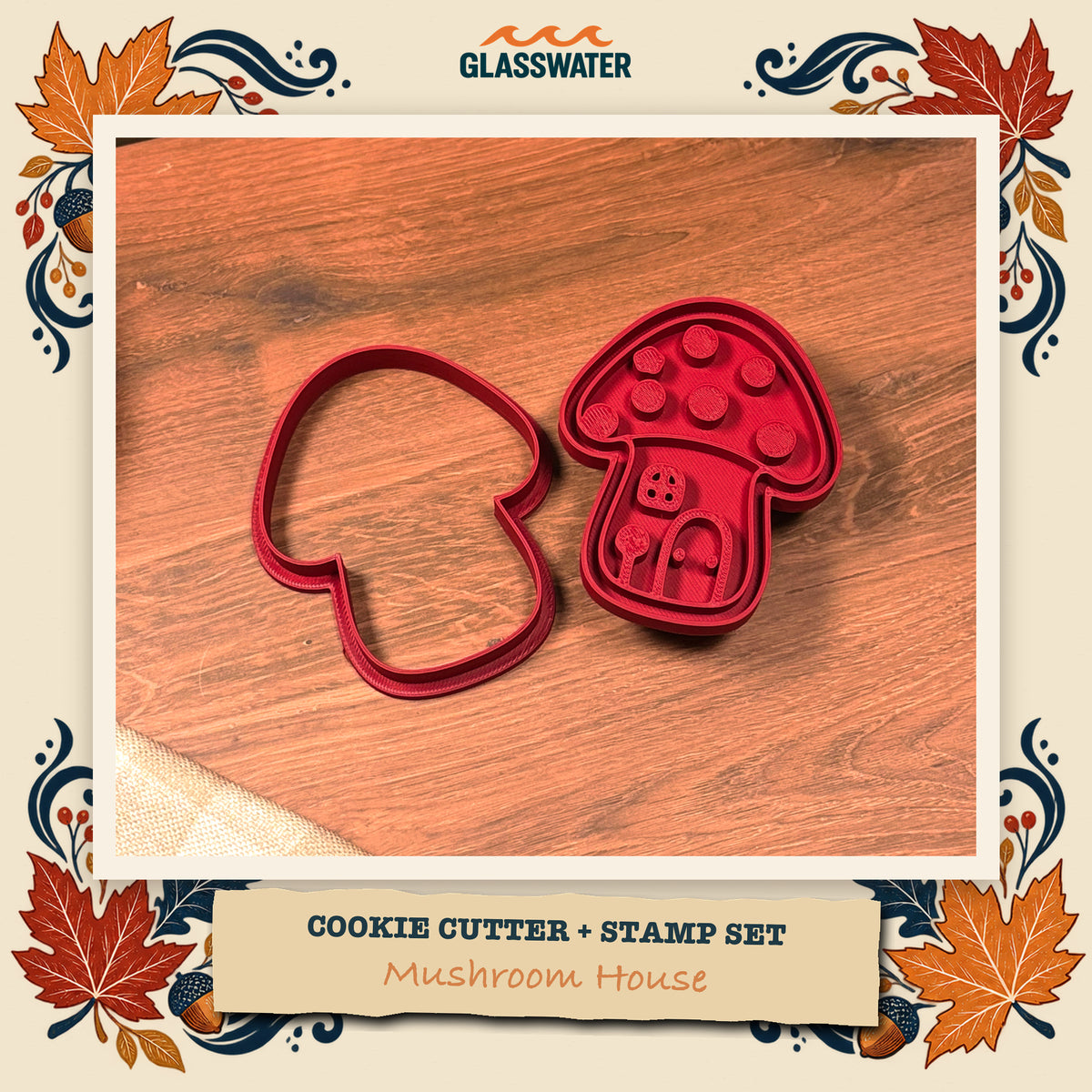 Mushroom House Cookie Cutter & Stamp Set feature image