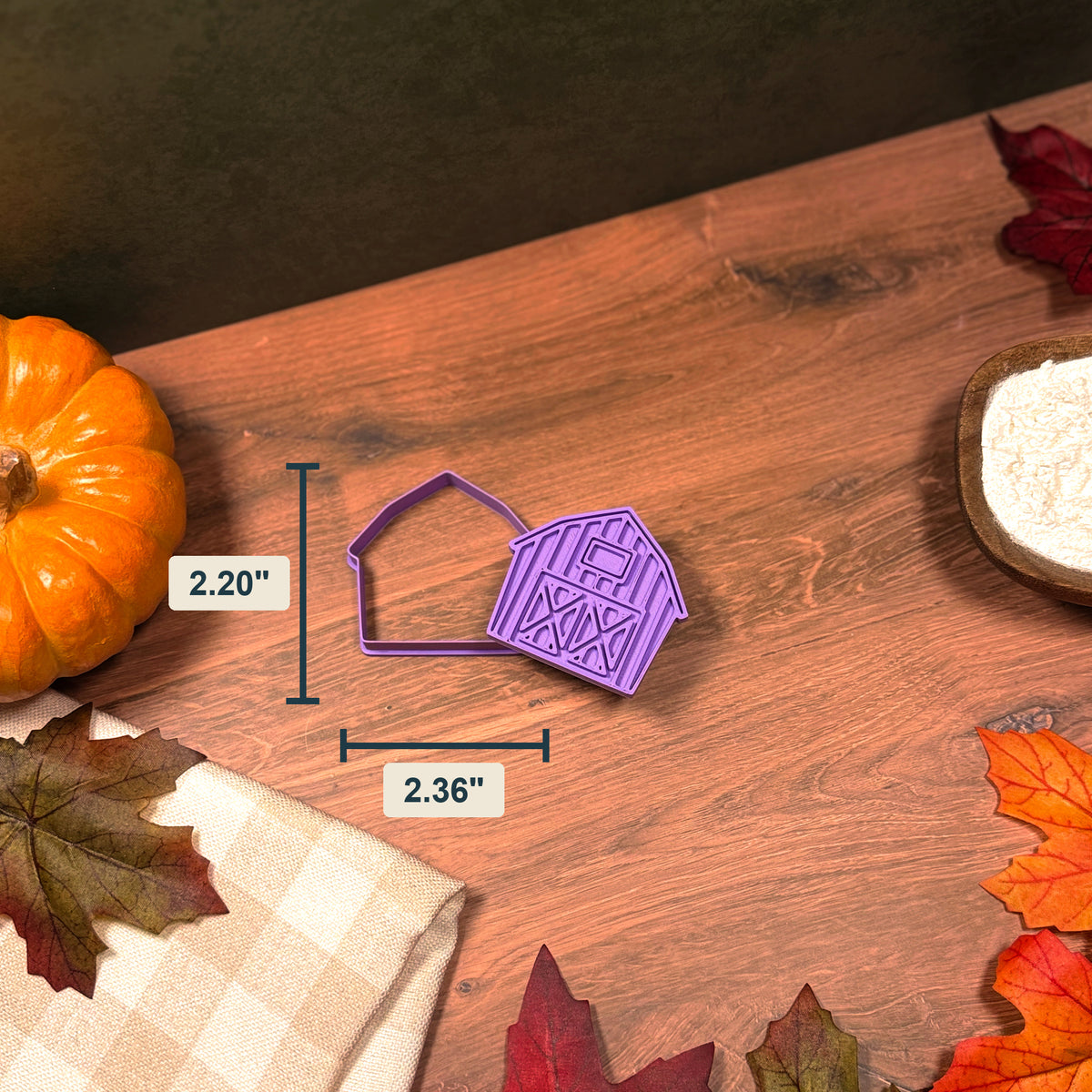 Barn Cookie Cutter & Stamp Set size image