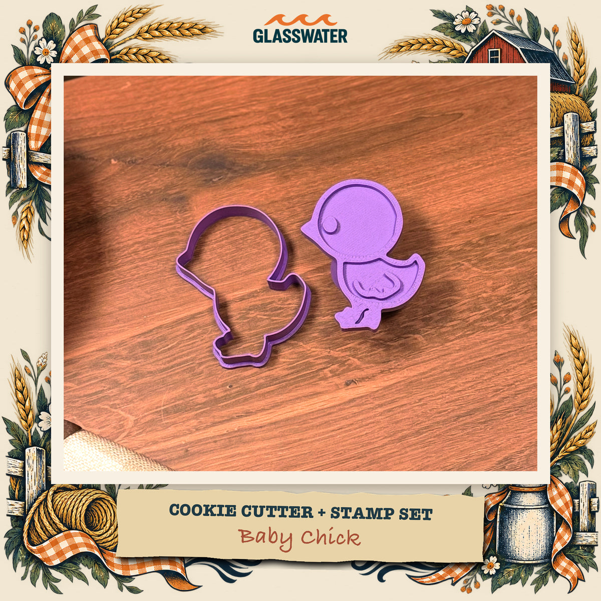 Baby Chick Cookie Cutter & Stamp Set feature image