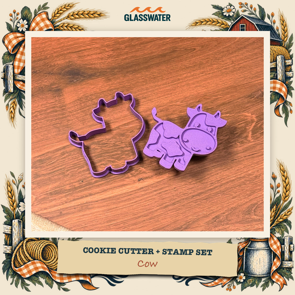 Cow Cookie Cutter & Stamp Set feature image