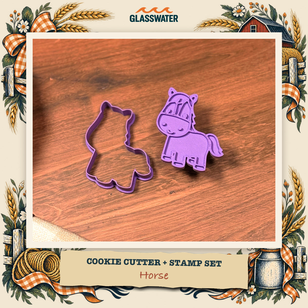 Horse Cookie Cutter & Stamp Set feature image