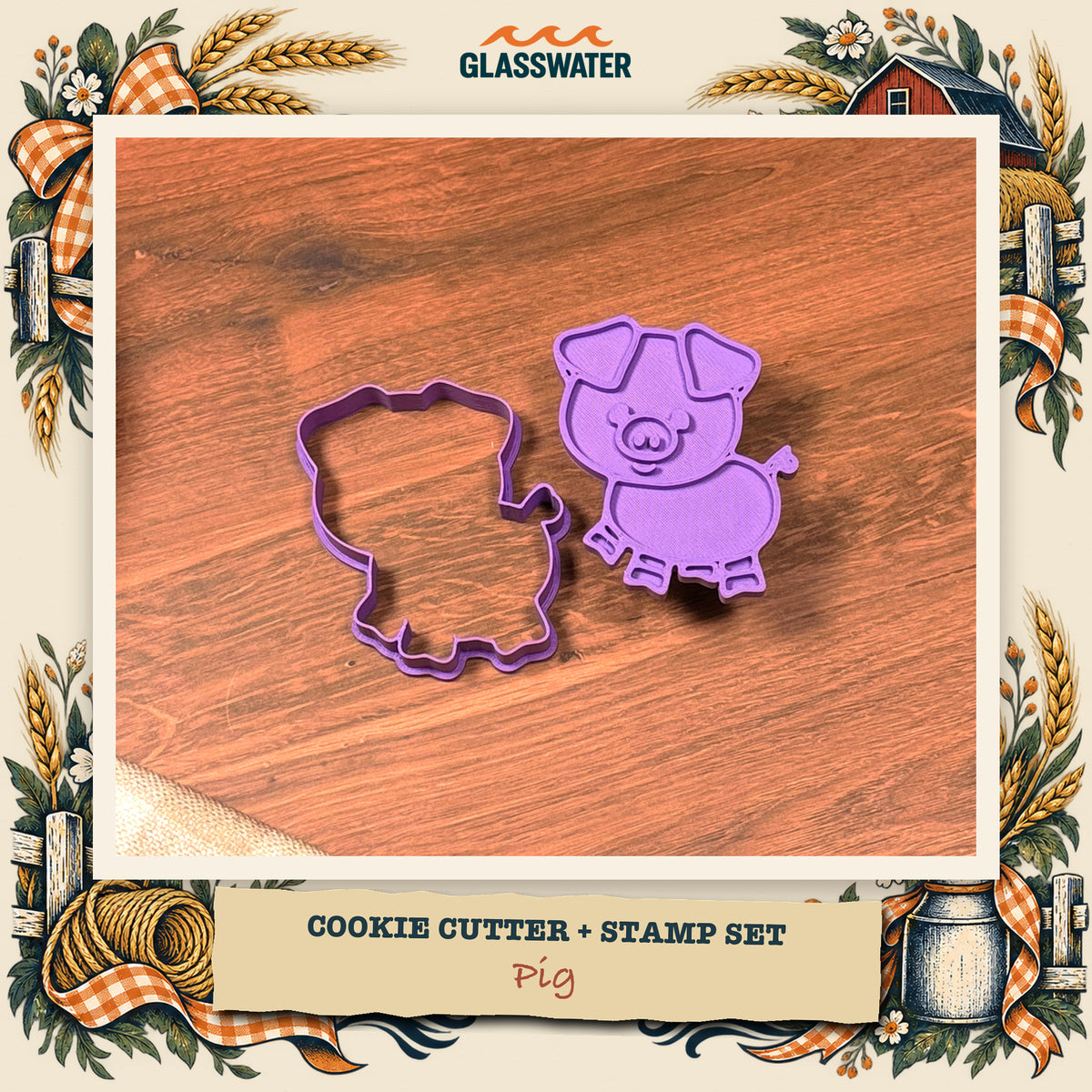 Pig Cookie Cutter & Stamp Set feature image