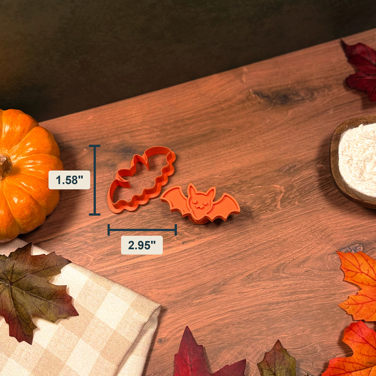 Bat Cookie Cutter & Stamp Set size image