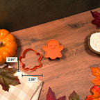 Smiling Ghost Cookie Cutter & Stamp Set size image