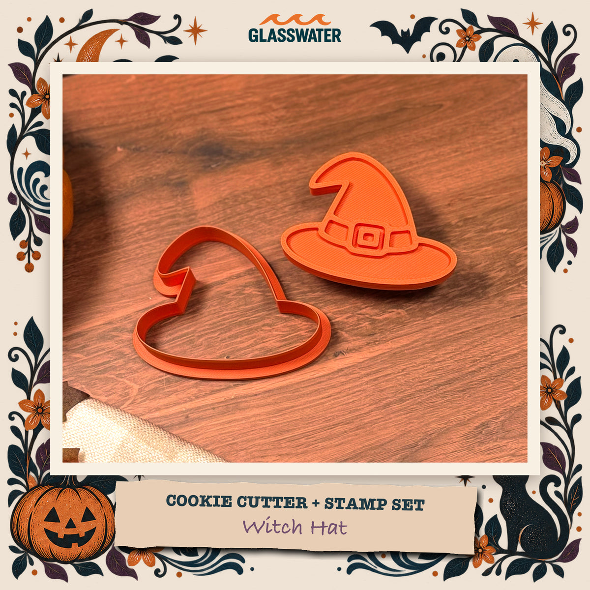 Witch Hat Cookie Cutter & Stamp Set feature image