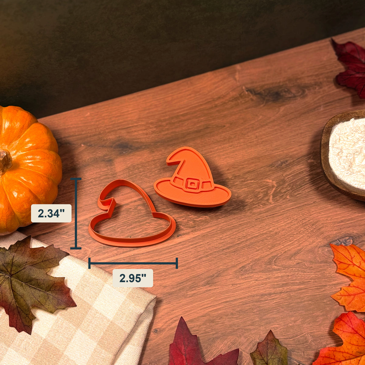 Witch Hat Cookie Cutter & Stamp Set size image