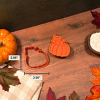 Pumpkin Cookie Cutter & Stamp Set size image