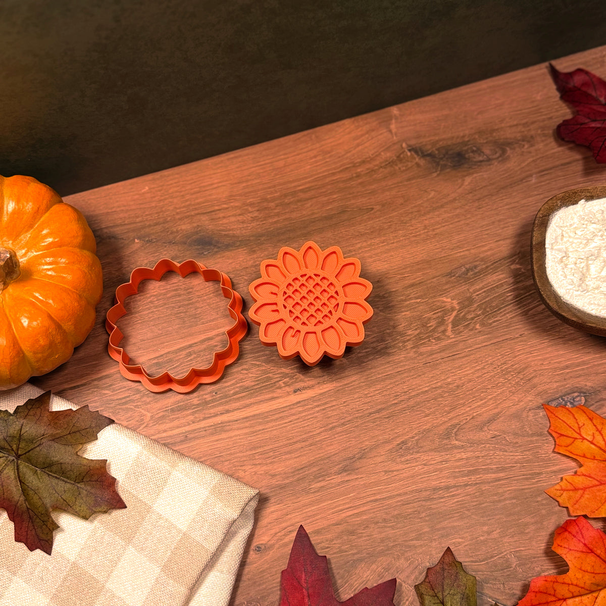 Sunflower Cookie Cutter & Stamp Set product image