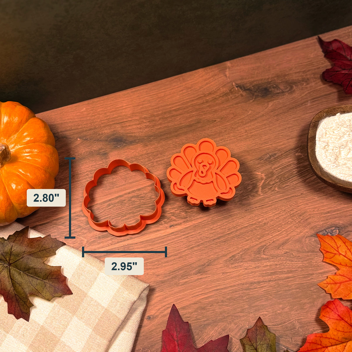 Turkey Cookie Cutter & Stamp Set size image