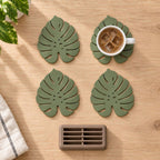 Monstera Leaf Coaster Set with Holder lifestyle image