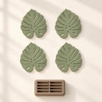 Monstera Leaf Coaster Set with Holder product image
