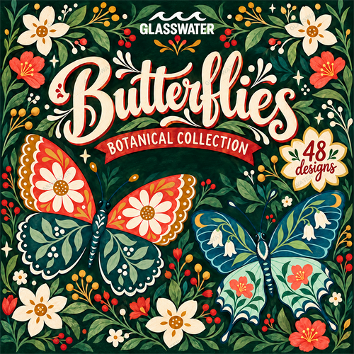 Botanical Butterfly SVG and PNG Bundle cover