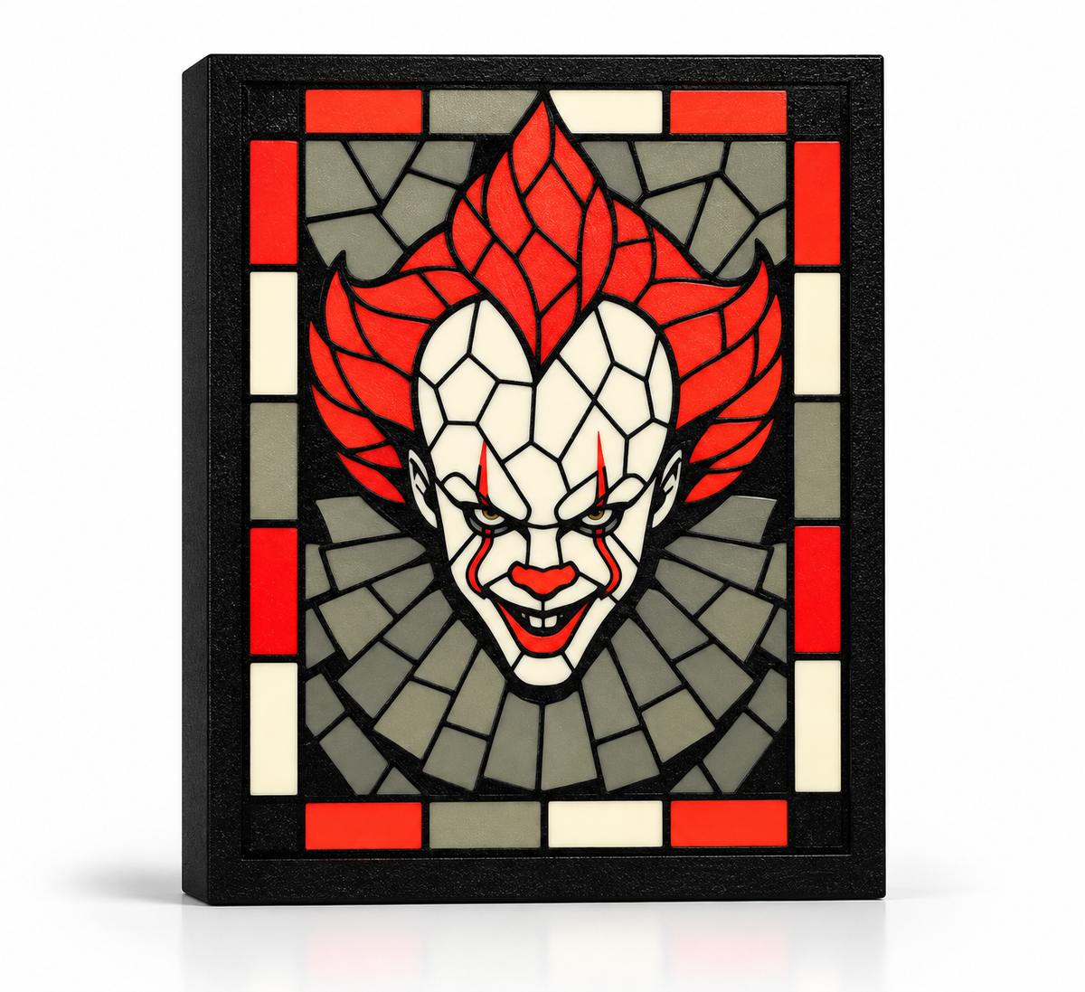 Pennywise 3D Printed Stained Glass Light Box | IT Horror Lamp