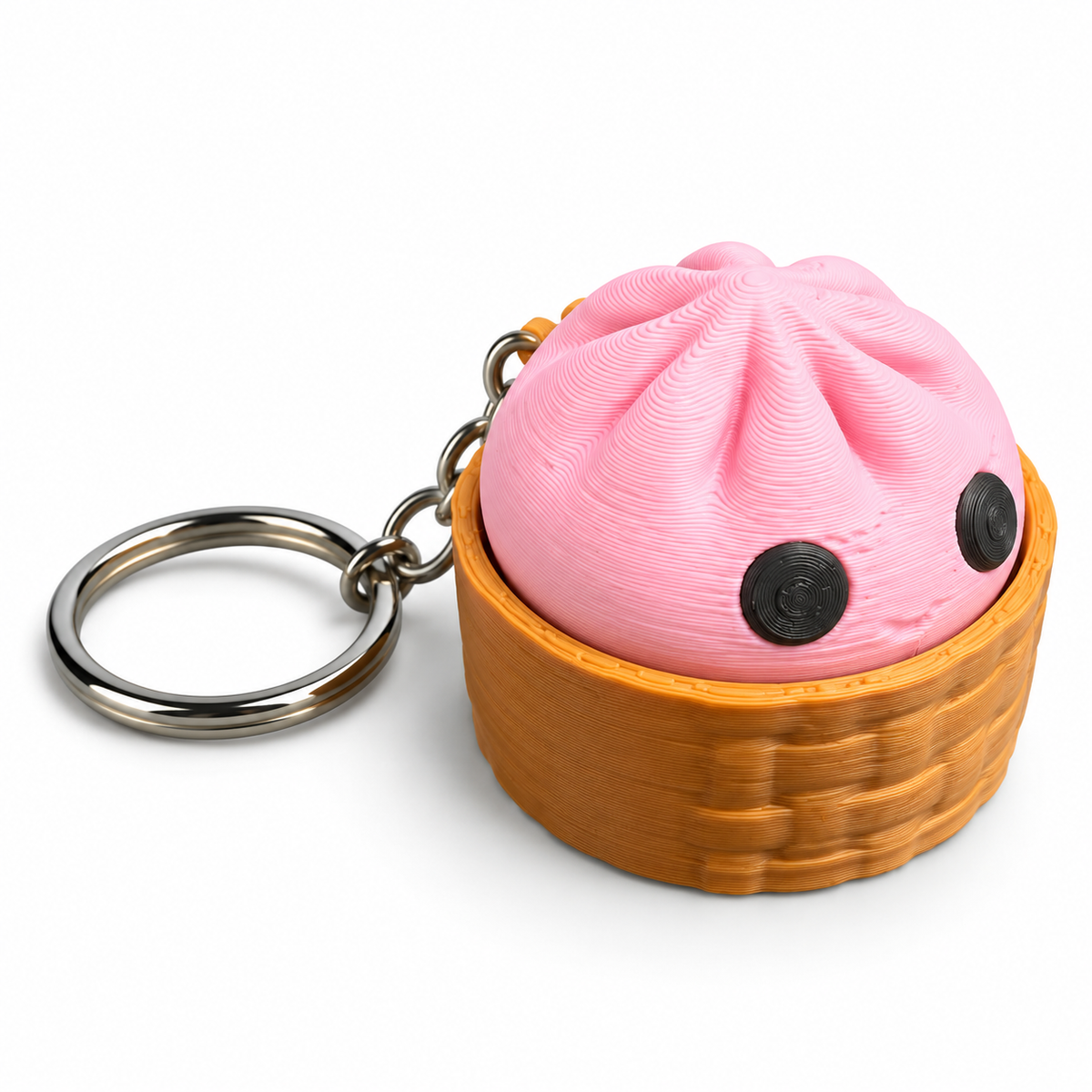 Bao Bun Dumpling Fidget Clicker Keychain | 3D Printed Pocket Fidget