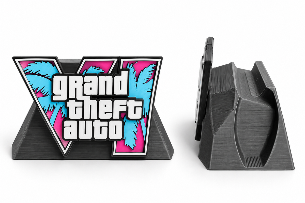 GTA VI Controller Stand | PS5 DualSense & Xbox 3D Printed Display Stand