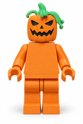 Jack-O’-Lantern Block Figure | 9” 3D Printed Halloween Decor