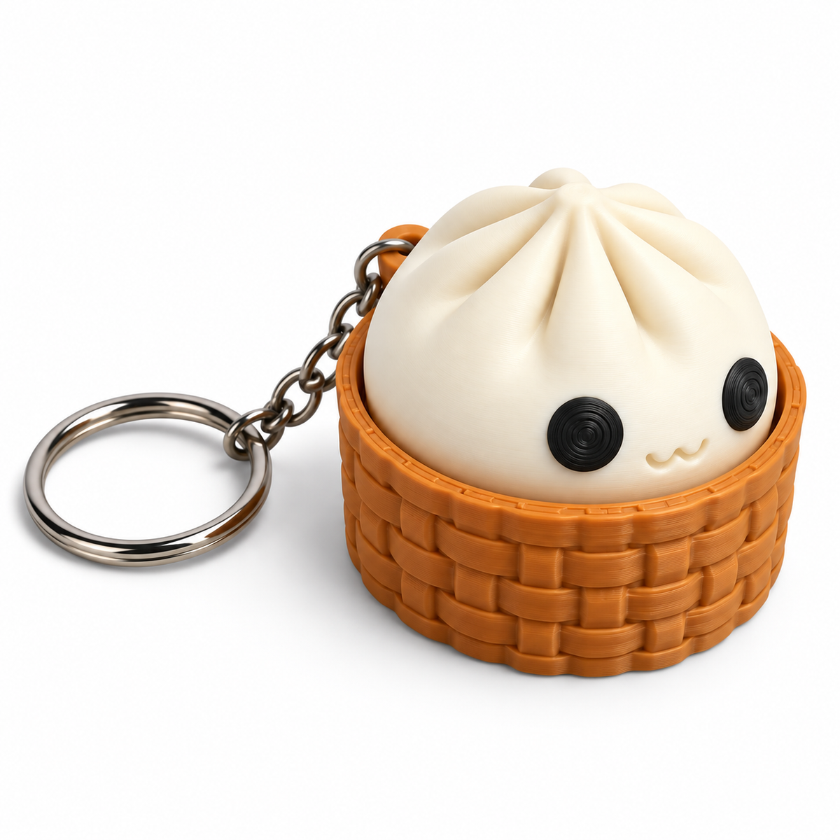 Bao Bun Dumpling Fidget Clicker Keychain | 3D Printed Pocket Fidget